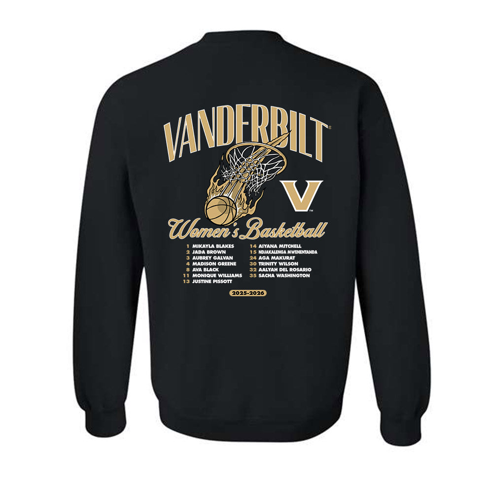 Vanderbilt - NCAA Women's Basketball : - 25-26 Roster Crewneck Sweatshirt-1