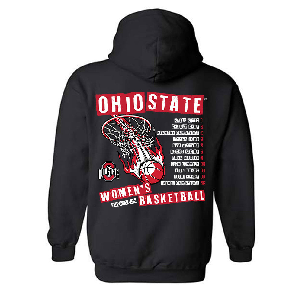 Ohio State - NCAA Women's Basketball : - 25-26 Roster Hooded Sweatshirt-1