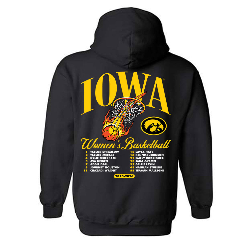 Iowa - NCAA Women's Basketball : - 25-26 Roster Hooded Sweatshirt-1