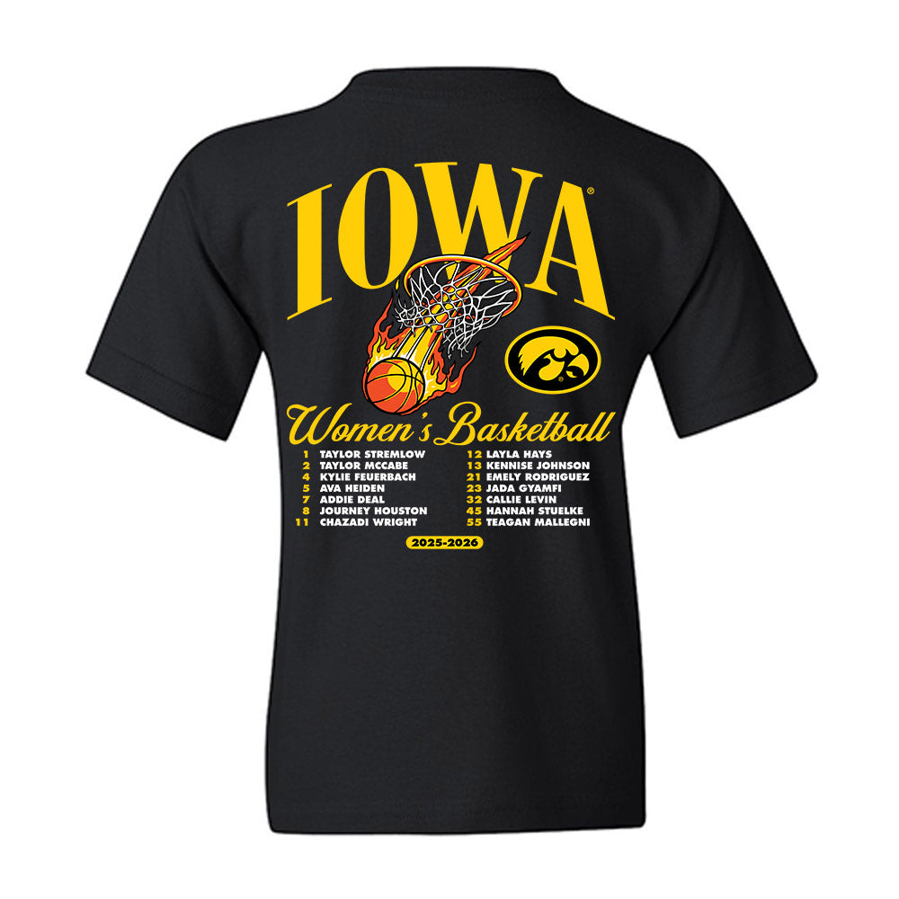 Iowa - NCAA Women's Basketball : - 25-26 Roster Youth T-Shirt-1