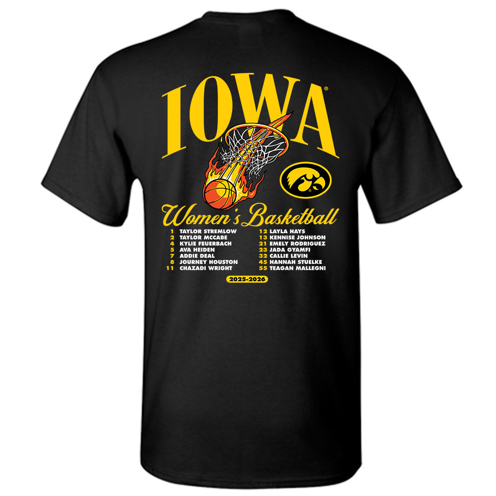 Iowa - NCAA Women's Basketball : - 25-26 Roster T-Shirt-1