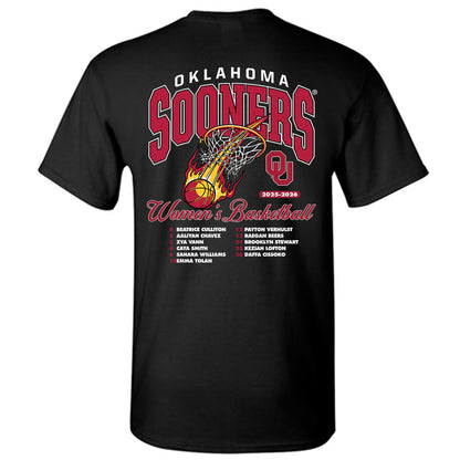 Oklahoma - NCAA Women's Basketball : - 25-26 Roster T-Shirt-1