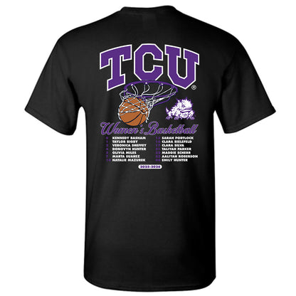 TCU - NCAA Women's Basketball : - 25-26 Roster T-Shirt-1