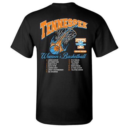 Tennessee - NCAA Women's Basketball : - 25-26 Roster T-Shirt-1