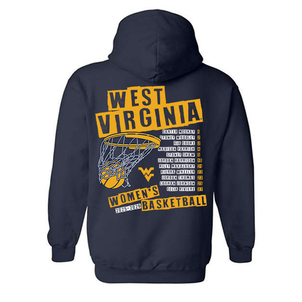 West Virginia - NCAA Women's Basketball : - Roster List Hooded Sweatshirt-1