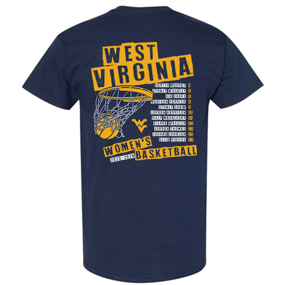 West Virginia - NCAA Women's Basketball : - Roster List T-Shirt-1