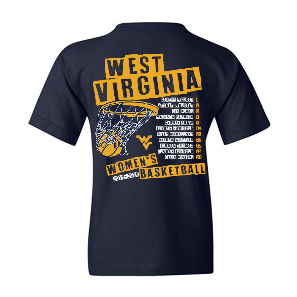 West Virginia - NCAA Women's Basketball : - Roster List Youth T-Shirt-1