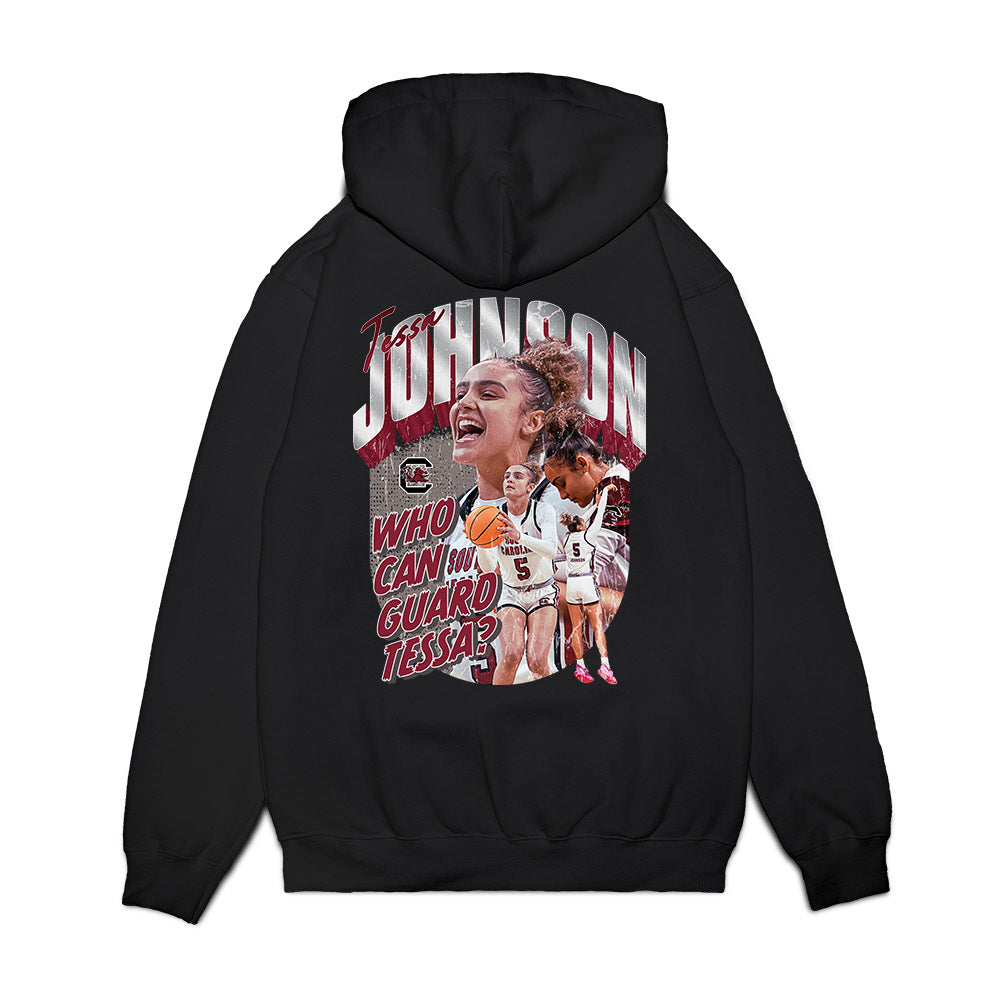 South Carolina - NCAA Women's Basketball : Tessa Johnson - Unguardable Premium Hooded Sweatshirt-1