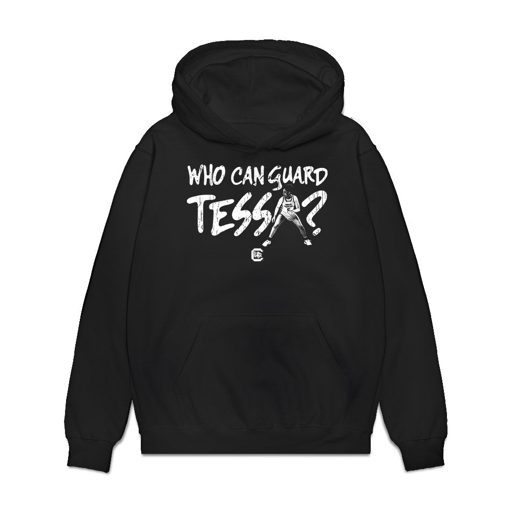 South Carolina - NCAA Women's Basketball : Tessa Johnson - Who Can Guard Tessa? Premium Hooded Sweatshirt-0