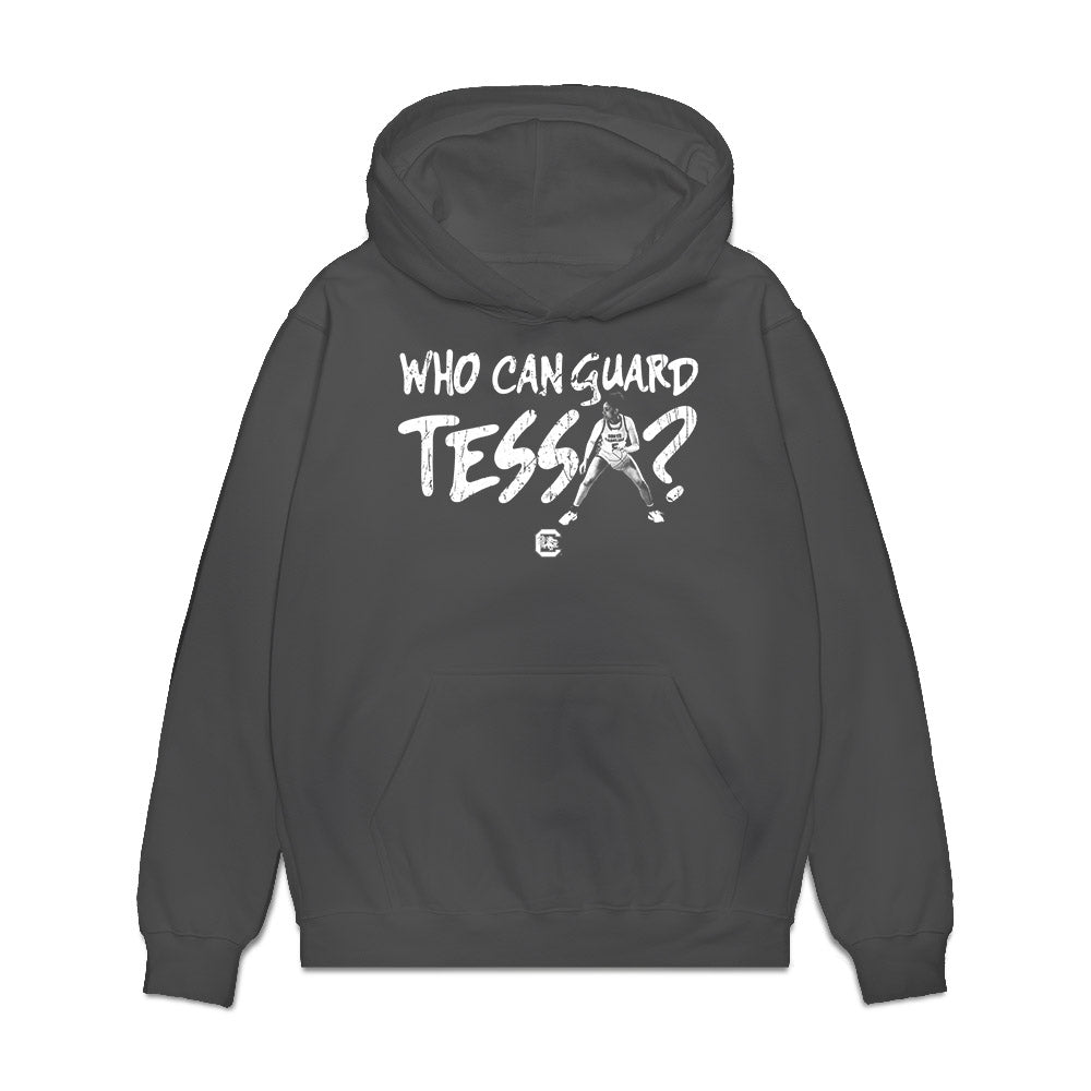 South Carolina - NCAA Women's Basketball : Tessa Johnson - Who Can Guard Tessa? Premium Hooded Sweatshirt-0