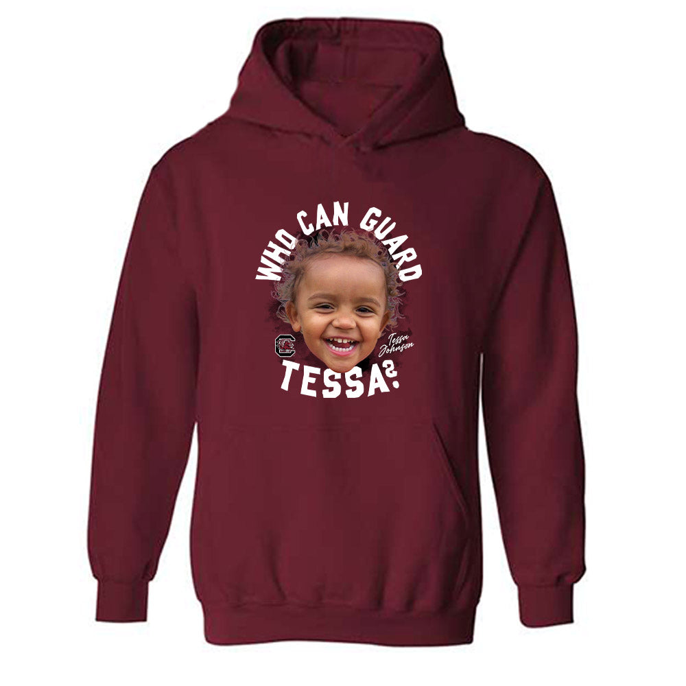 South Carolina - NCAA Women's Basketball : Tessa Johnson - Who Can Guard Tessa? Hooded Sweatshirt-0