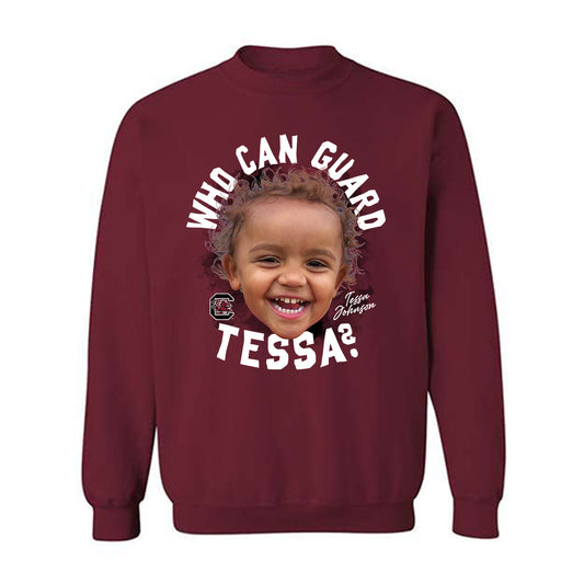 South Carolina - NCAA Women's Basketball : Tessa Johnson - Who Can Guard Tessa? Crewneck Sweatshirt-0