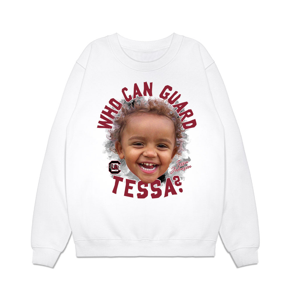 South Carolina - NCAA Women's Basketball : Tessa Johnson - Who Can Guard Tessa? Premium Crewneck Sweatshirt-0