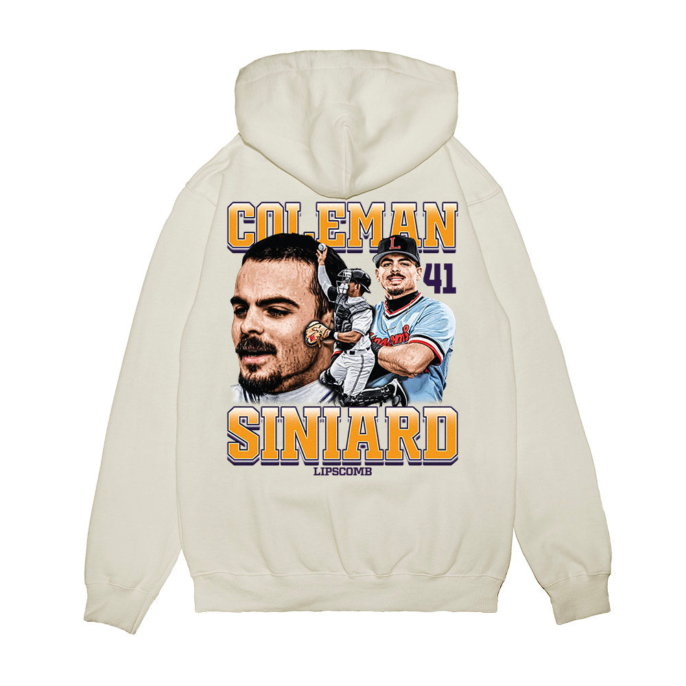 Lipscomb - NCAA Baseball : Coleman Siniard - Collage Premium Hooded Sweatshirt-1