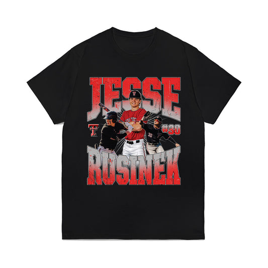 Texas Tech - NCAA Baseball : Jesse Rusinek - Collage Comfort Colors T-Shirt-0
