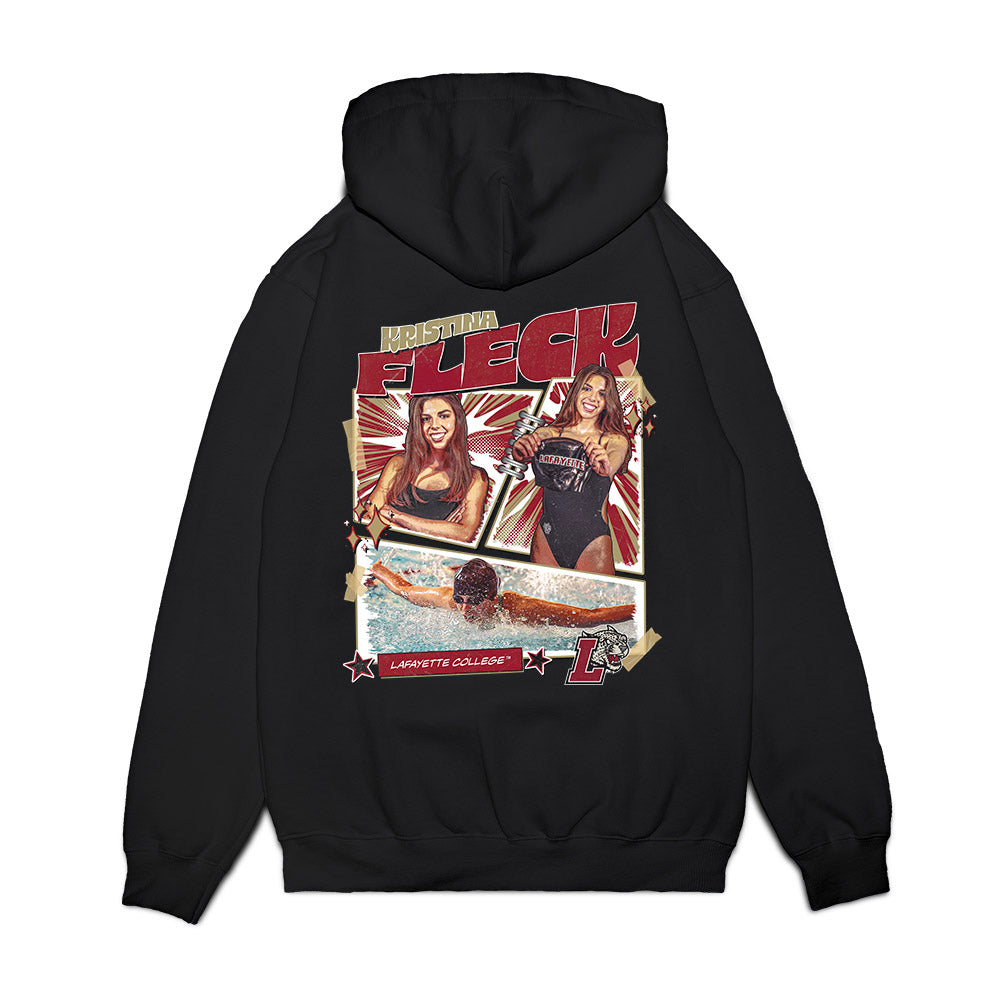 Lafayette College - NCAA Women's Swimming & Diving : Kristina Fleck - Collage Premium Hooded Sweatshirt-1