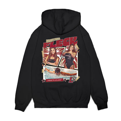 Lafayette College - NCAA Women's Swimming & Diving : Kristina Fleck - Collage Premium Hooded Sweatshirt-1