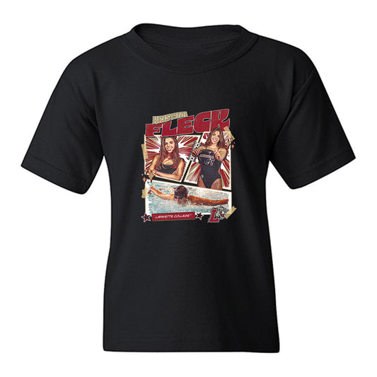 Lafayette College - NCAA Women's Swimming & Diving : Kristina Fleck - Collage Youth T-Shirt-0