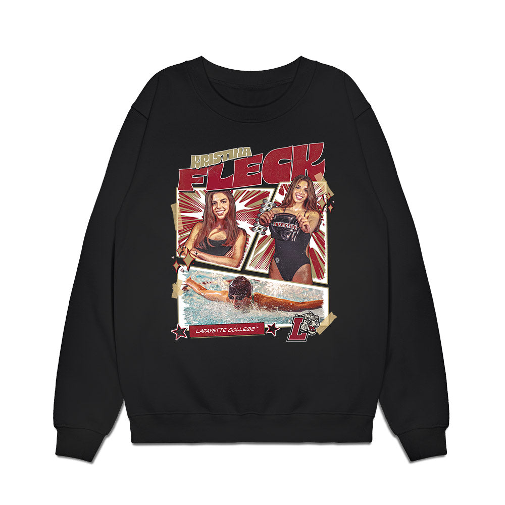 Lafayette College - NCAA Women's Swimming & Diving : Kristina Fleck - Collage Premium Crewneck Sweatshirt-0