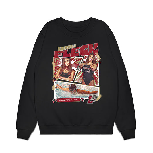 Lafayette College - NCAA Women's Swimming & Diving : Kristina Fleck - Collage Premium Crewneck Sweatshirt-0