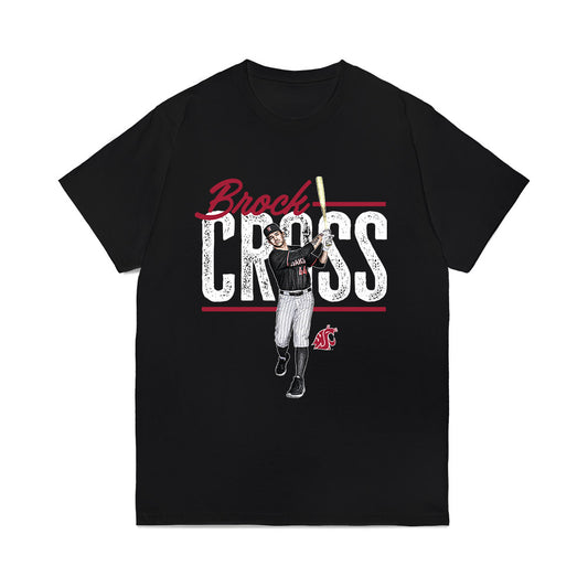 WSU - NCAA Baseball : Brock Cross - Collage Comfort Colors T-Shirt-0