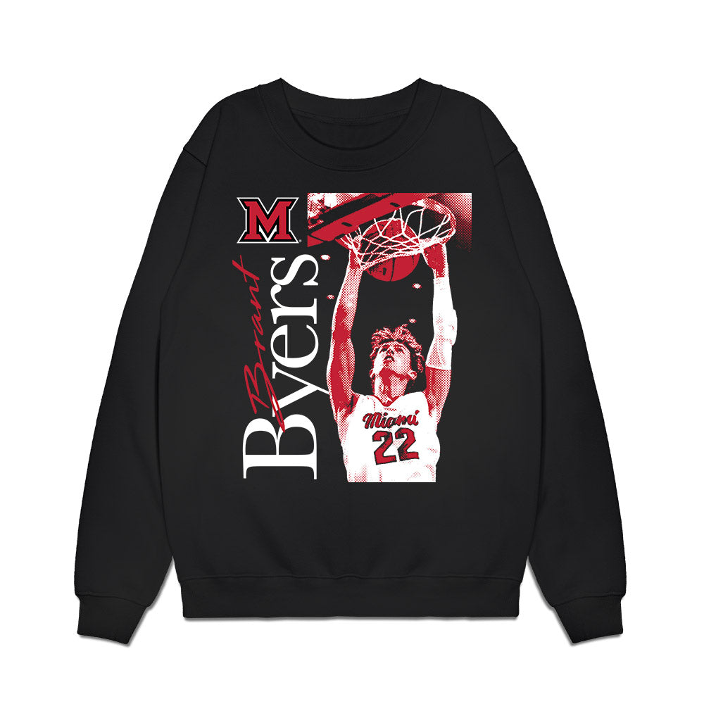 Miami of Ohio - NCAA Men's Basketball : Brant Byers - Graphic Premium Crewneck Sweatshirt-0
