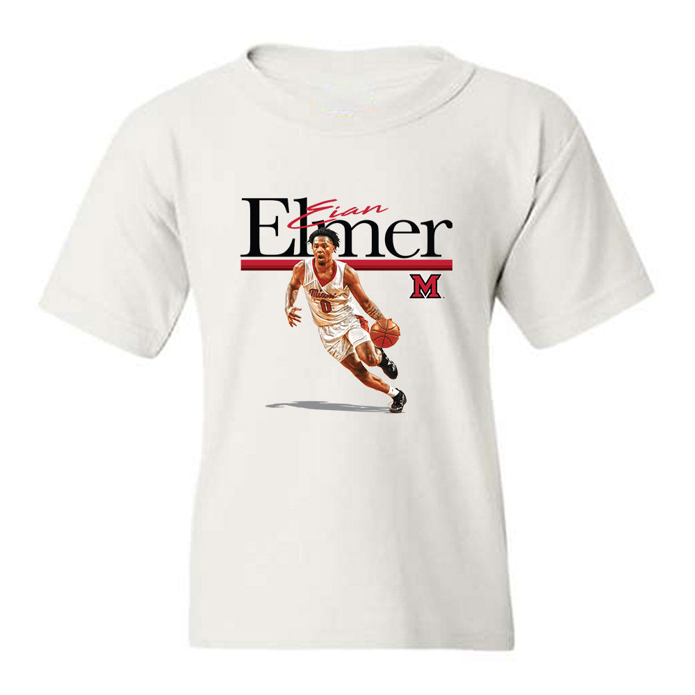 Miami of Ohio - NCAA Men's Basketball : Eian Elmer - Graphic Youth T-Shirt-0