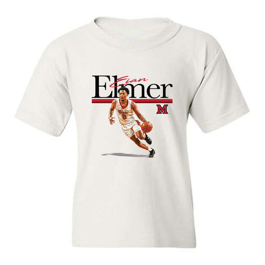 Miami of Ohio - NCAA Men's Basketball : Eian Elmer - Graphic Youth T-Shirt-0