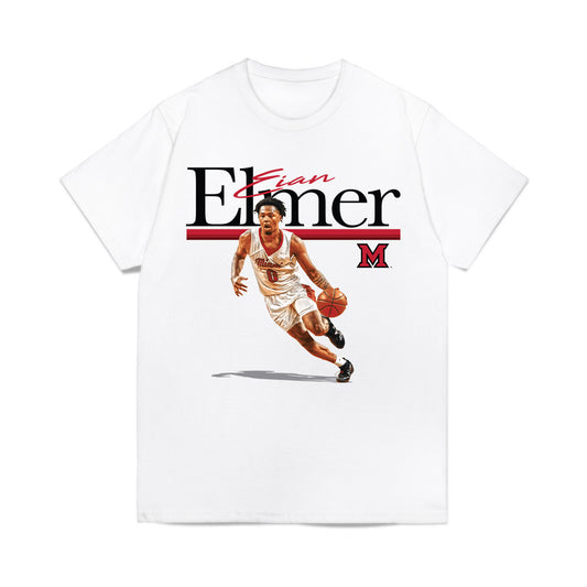 Miami of Ohio - NCAA Men's Basketball : Eian Elmer - Graphic Comfort Colors T-Shirt-0