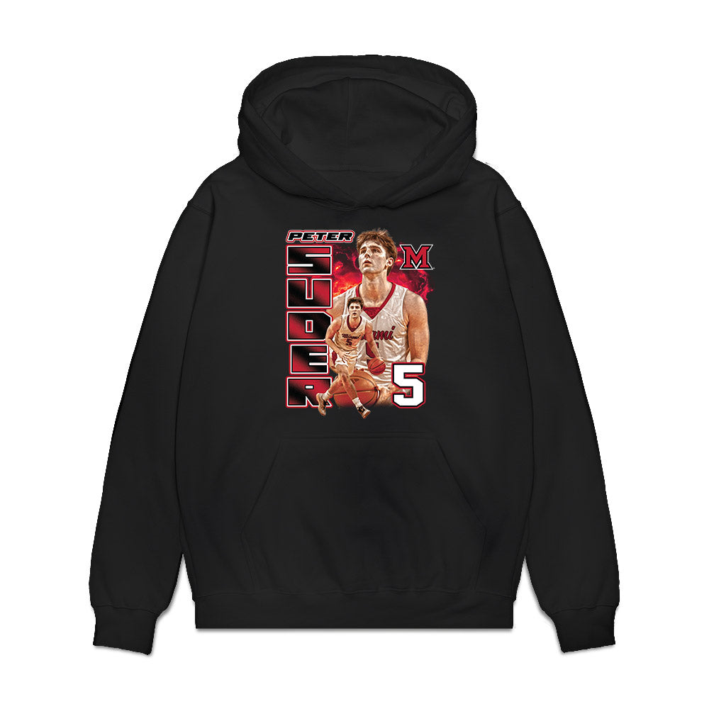 Miami of Ohio - NCAA Men's Basketball : Peter Suder - Premium Hooded Sweatshirt-0