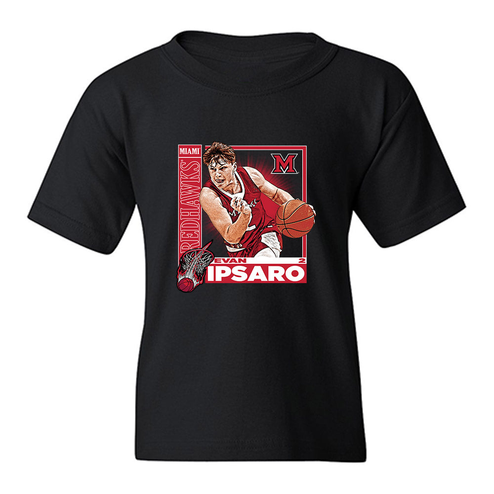 Miami of Ohio - NCAA Men's Basketball : Evan Ipsaro - Graphic Youth T-Shirt-0
