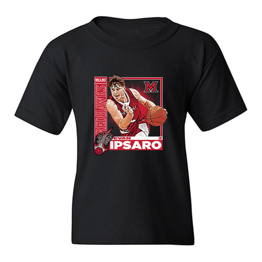 Miami of Ohio - NCAA Men's Basketball : Evan Ipsaro - Graphic Youth T-Shirt-0