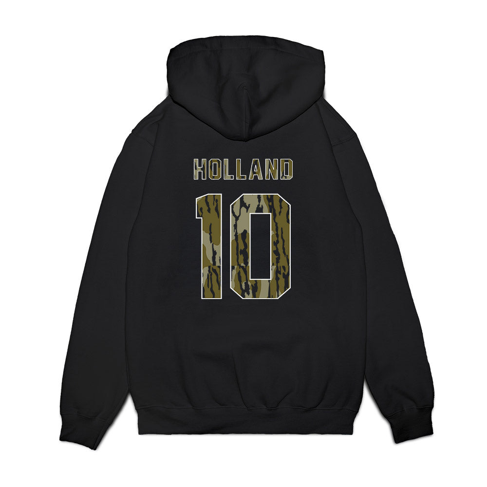 Arkansas - NCAA Baseball : Tyler Holland - Camo Shersey Premium Hooded Sweatshirt-1