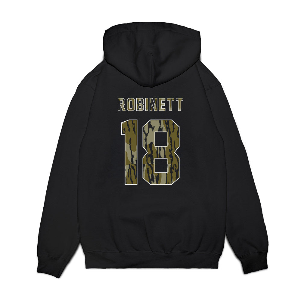 Arkansas - NCAA Baseball : Reese Robinett - Camo Shersey Premium Hooded Sweatshirt-1