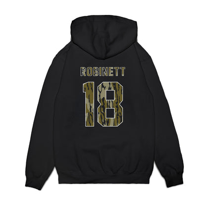Arkansas - NCAA Baseball : Reese Robinett - Camo Shersey Premium Hooded Sweatshirt-1