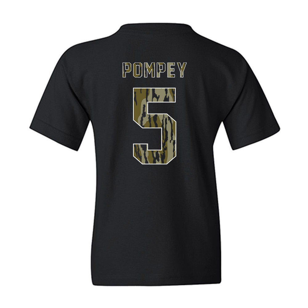Arkansas - NCAA Baseball : TJ Pompey - Camo Shersey Youth T-Shirt-1