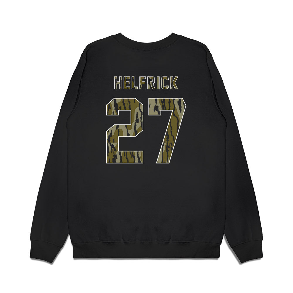 Arkansas - NCAA Baseball : Ryder Helfrick - Camo Shersey Premium Crewneck Sweatshirt-1