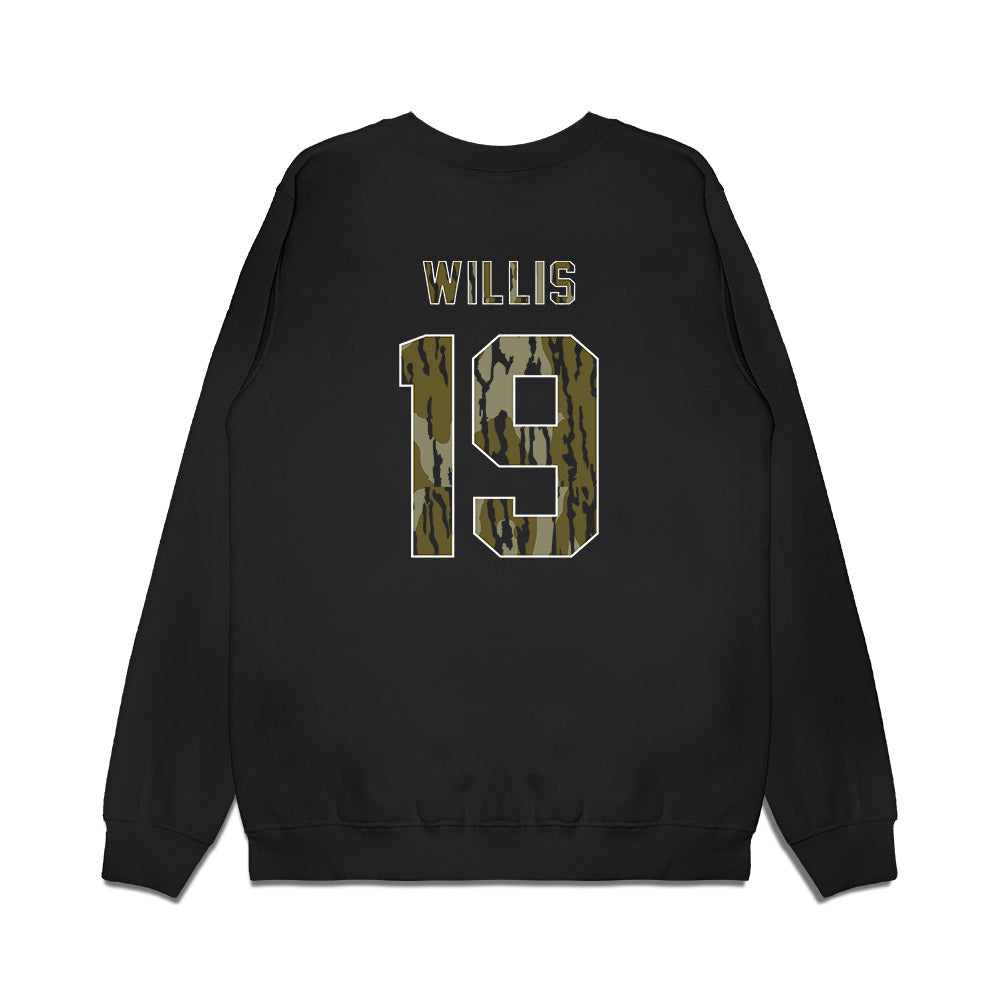 Arkansas - NCAA Baseball : Carson Willis - Camo Shersey Premium Crewneck Sweatshirt-1