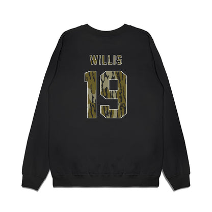 Arkansas - NCAA Baseball : Carson Willis - Camo Shersey Premium Crewneck Sweatshirt-1