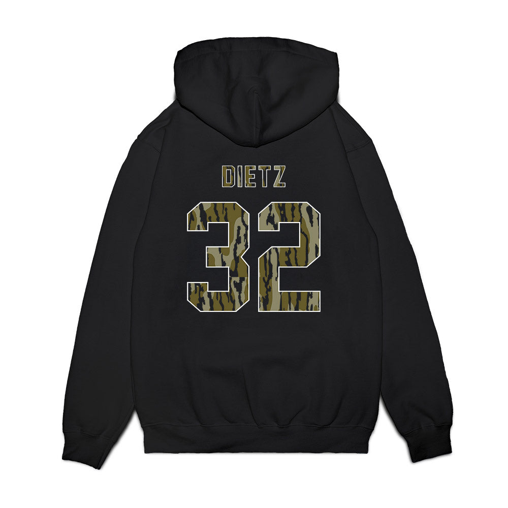 Arkansas - NCAA Baseball : Hunter Dietz - Camo Shersey Premium Hooded Sweatshirt-1