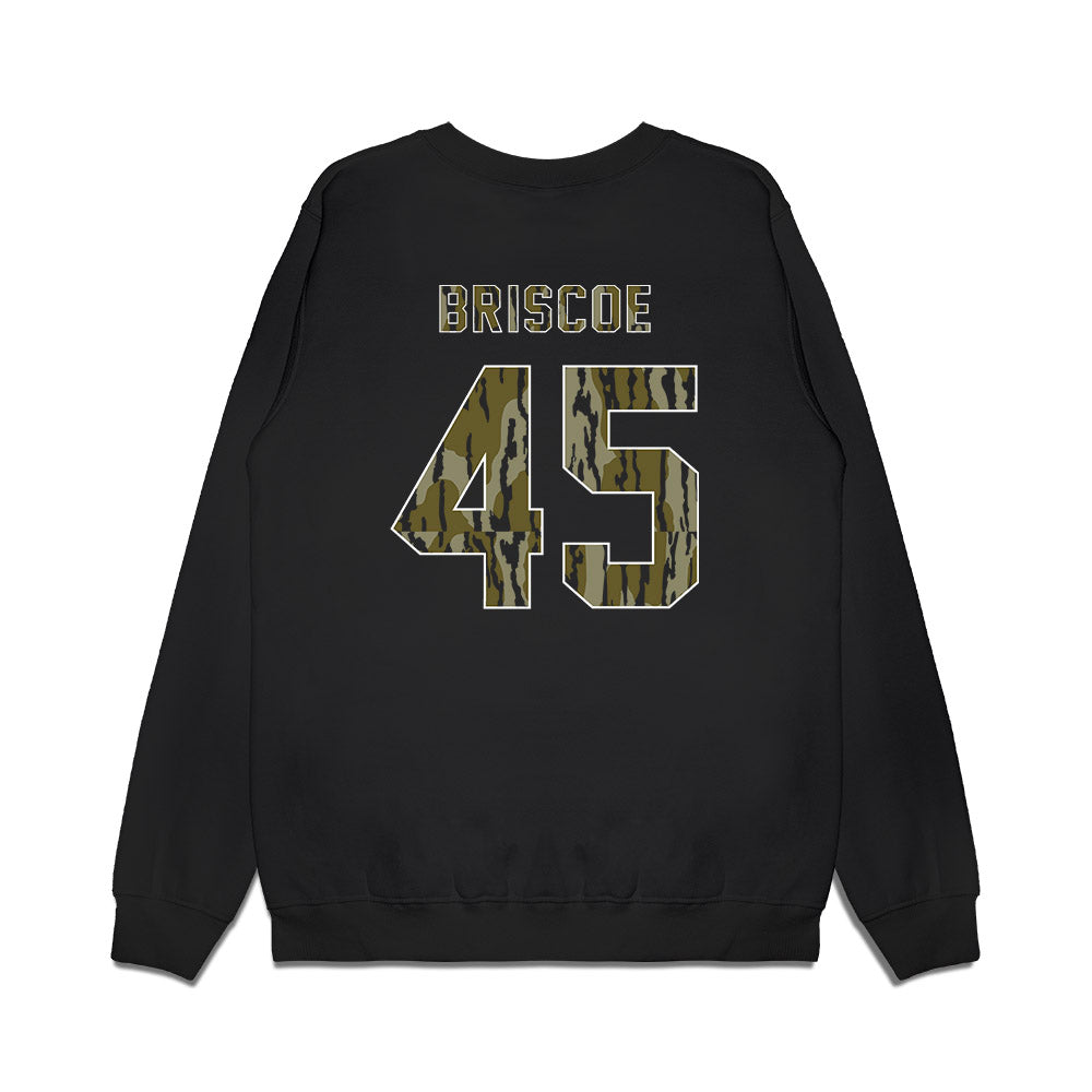 Arkansas - NCAA Baseball : Tye Briscoe - Camo Shersey Premium Crewneck Sweatshirt-1