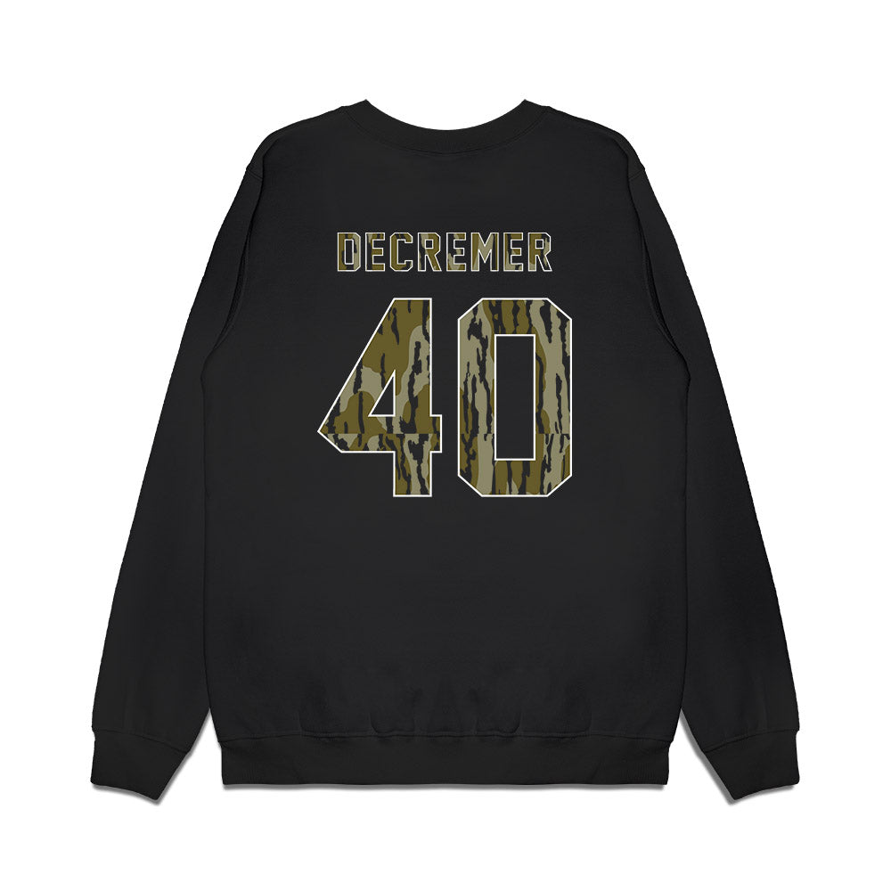 Arkansas - NCAA Baseball : James DeCremer - Camo Shersey Premium Crewneck Sweatshirt-1