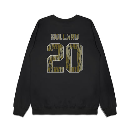 Arkansas - NCAA Baseball : Max Holland - Camo Shersey Premium Crewneck Sweatshirt-1