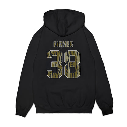 Arkansas - NCAA Baseball : Colin Fisher - Camo Shersey Premium Hooded Sweatshirt-1
