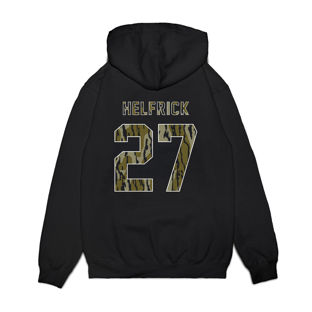 Arkansas - NCAA Baseball : Ryder Helfrick - Camo Shersey Premium Hooded Sweatshirt-1