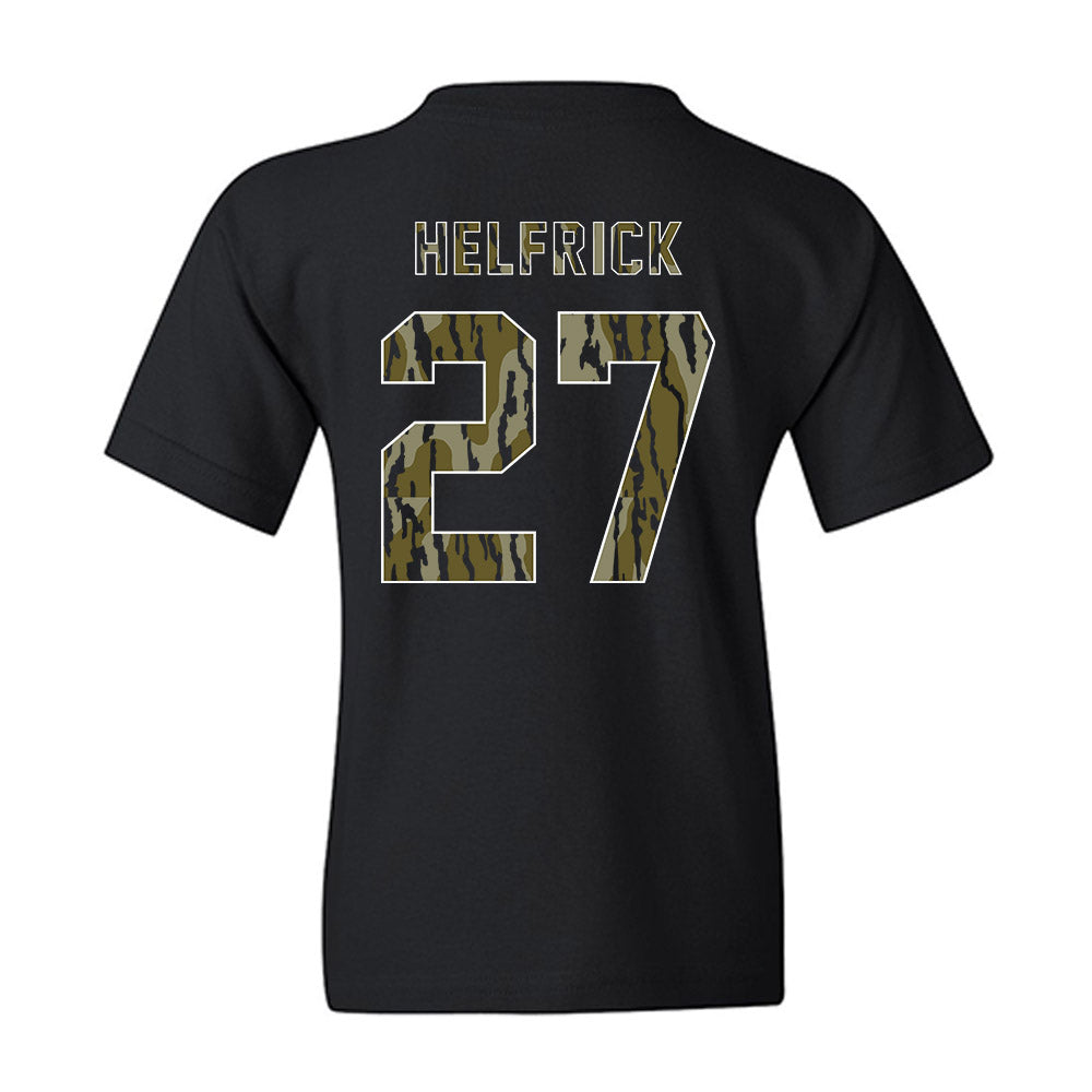 Arkansas - NCAA Baseball : Ryder Helfrick - Camo Shersey Youth T-Shirt-1