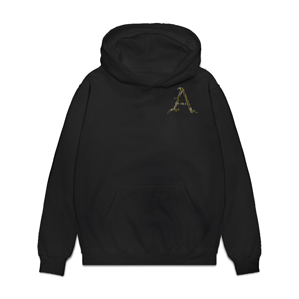Arkansas - NCAA Baseball : Max Holland - Camo Shersey Premium Hooded Sweatshirt-0