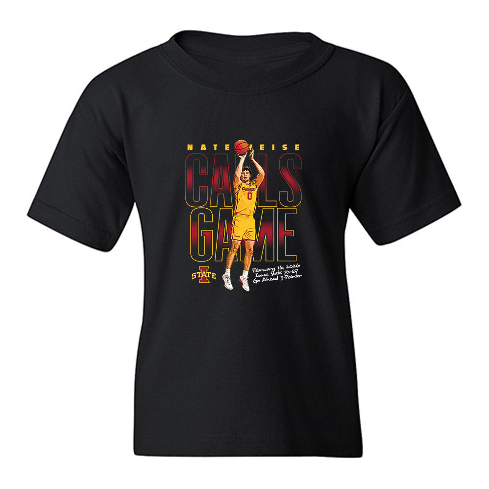 Iowa State - NCAA Men's Basketball : Nate Heise - Buzzer Beater Youth T-Shirt-0