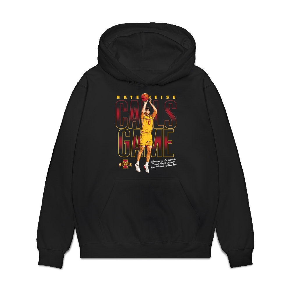 Iowa State - NCAA Men's Basketball : Nate Heise - Buzzer Beater Premium Hooded Sweatshirt-0