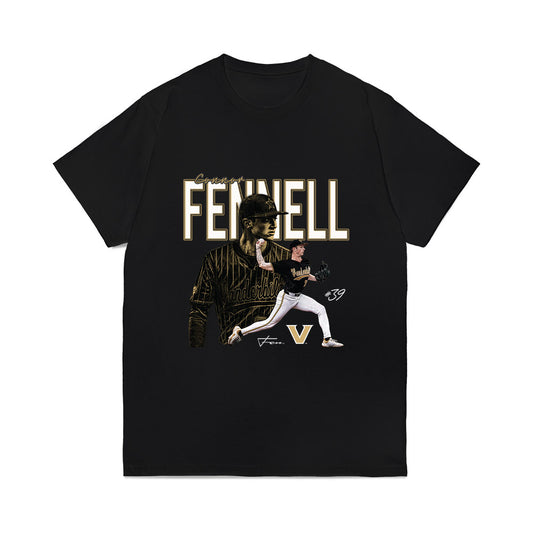 Vanderbilt - NCAA Baseball : Connor Fennell - Collage Comfort Colors T-Shirt-0